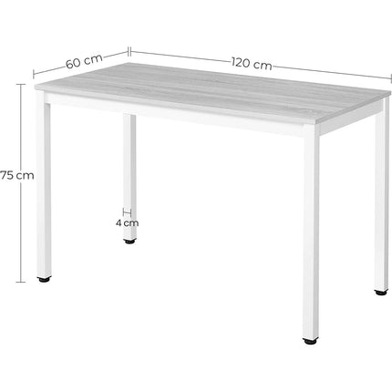 TESSA stalas 120cm x 60cm - juodos/juodos kojos - Beauty Kit