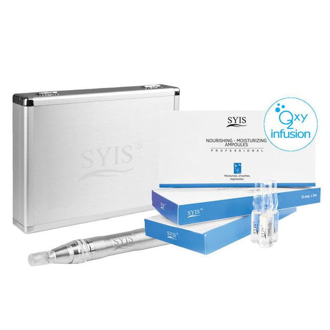 SYIS mezopenas 05 SILVER + SYIS drėkinamosios ir maitinamosios ampulės - Beauty Kit