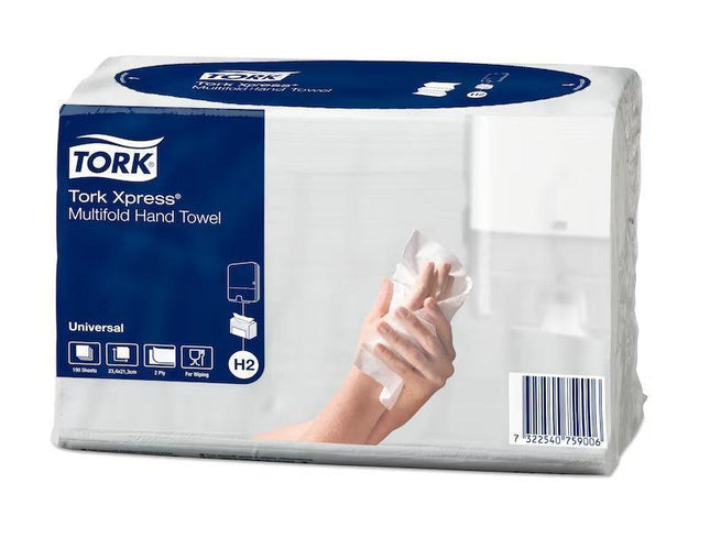 Tork rankų servetelės Xpress multifold 2sl. 190vnt., baltos spalvos - Beauty Kit