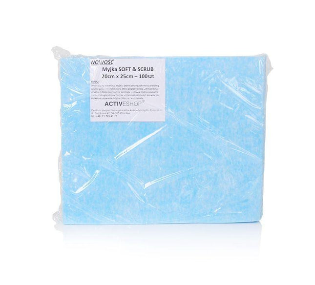 Vienkartiniai neaustiniai rankšluostukai SOFT&SCRUB 20x25cm.,100 vnt. - Beauty Kit