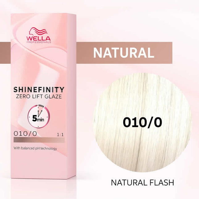 Wella Shinefinity Zero Lift Glaze 010-0 Natural Flash, 60 ml - Beauty Kit