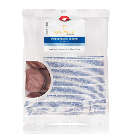 XANITALIA depiliacinio vaško diskai CHOCOLATE TECHNO HARD WAX, 1 kg - Beauty Kit