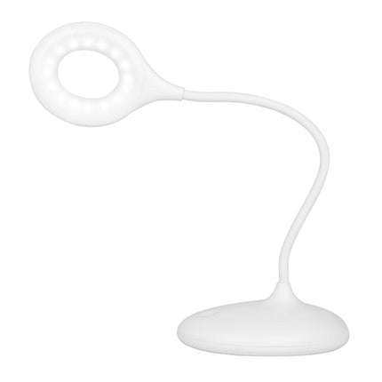 Žiedinė stalinė lempa RING LED SNAKE, balta - Beauty Kit